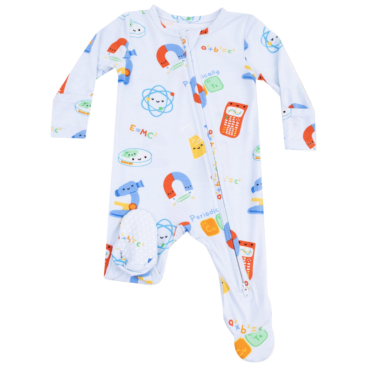 2 Way Zipper Footie - Future Scientist - Blue - HoneyBug