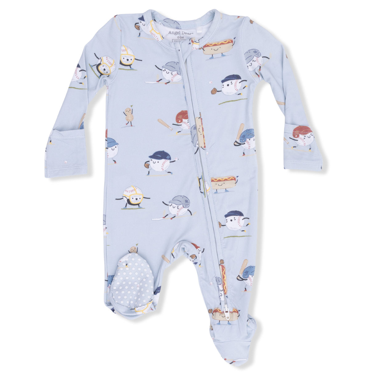 Baseballs Playing Baseball - 2 Way Zipper Footie