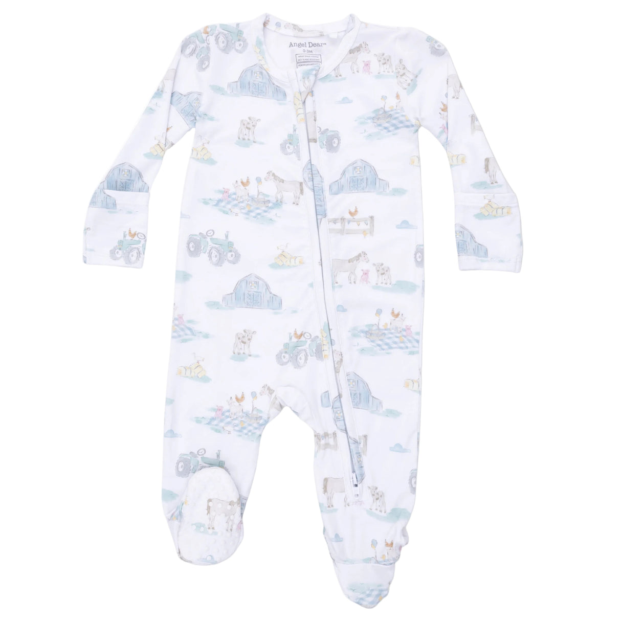 Farm Animal Party - 2 Way Zipper Footie
