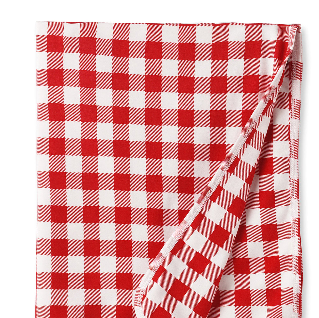 Picnic Plaid/Red Soft Bamboo Stroller Blanket for Baby