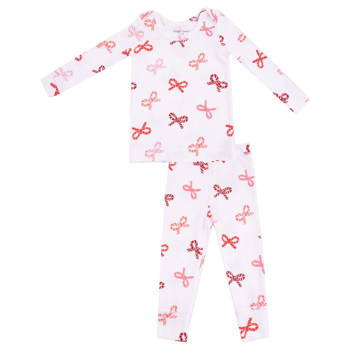Loungewear Set - Candy Cane Bows - HoneyBug