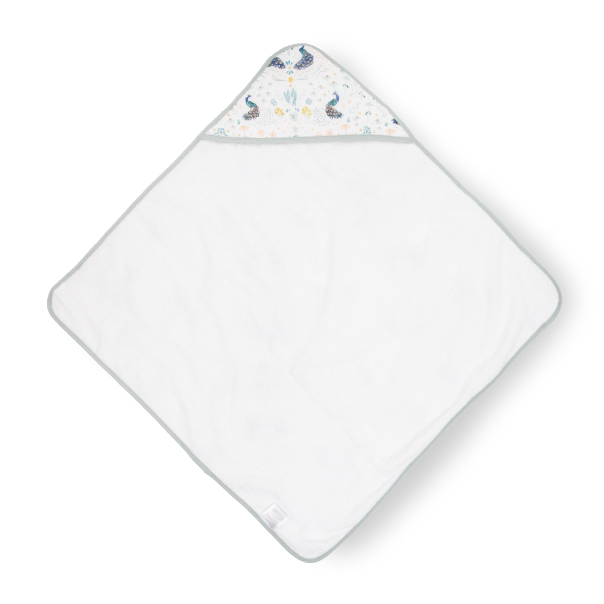 Infant Hooded Towel - Peacock - HoneyBug
