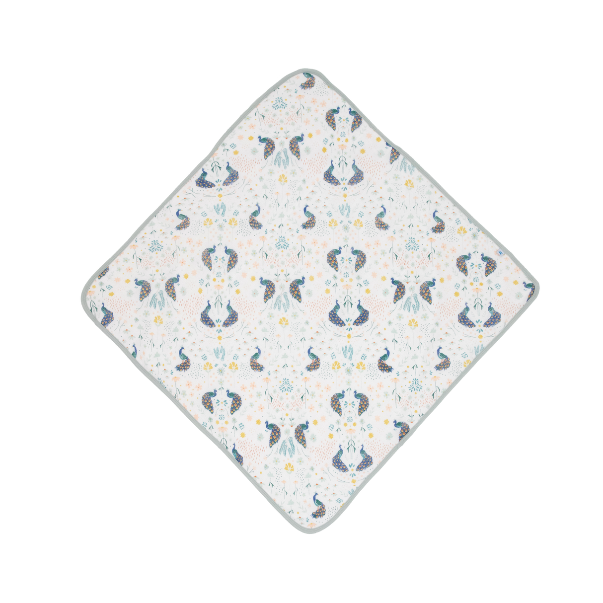 Infant Hooded Towel - Peacock - HoneyBug