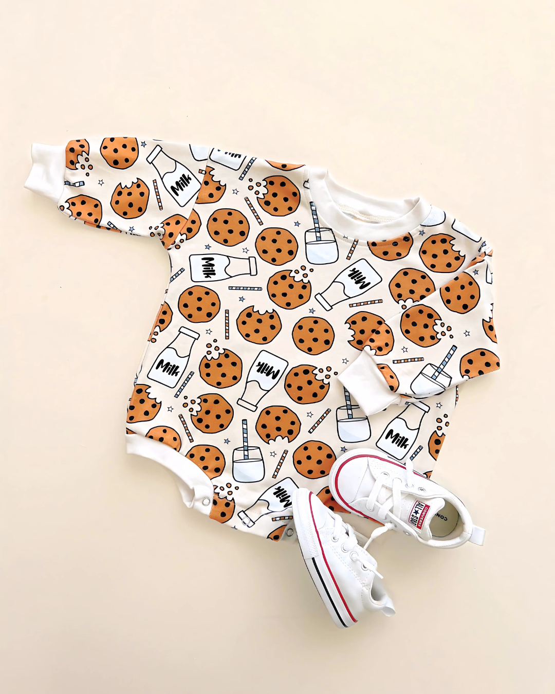 Bubble Romper | Milk & Cookies - HoneyBug