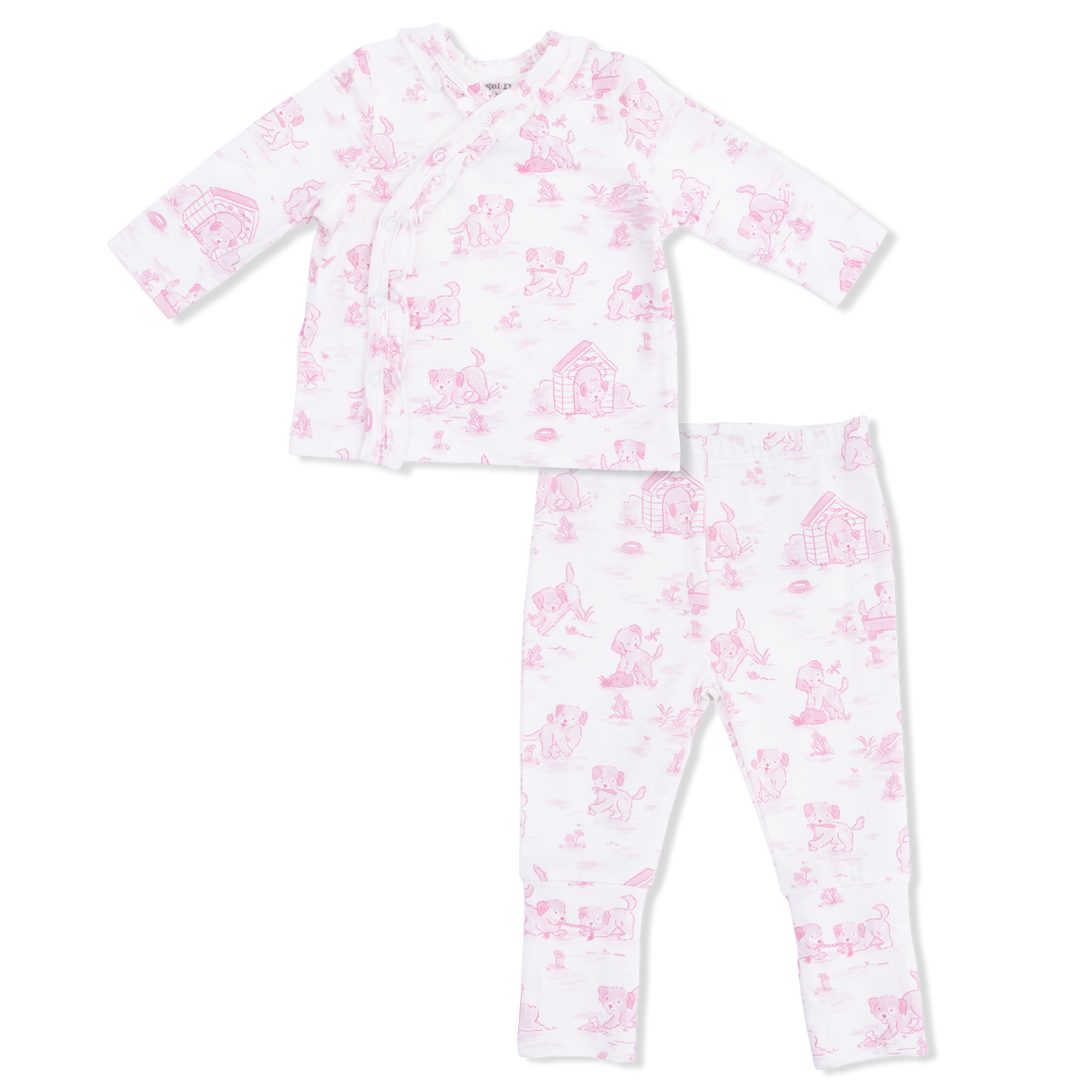 Puppy Toile Pink - Take Me Home Set with Convertible Pant