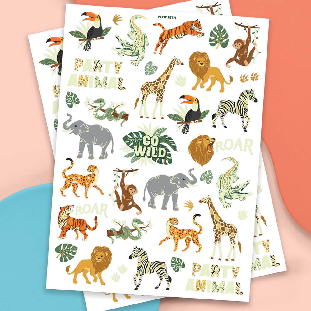 Go Wild Glo Tats - 52 Temporary Tattoos