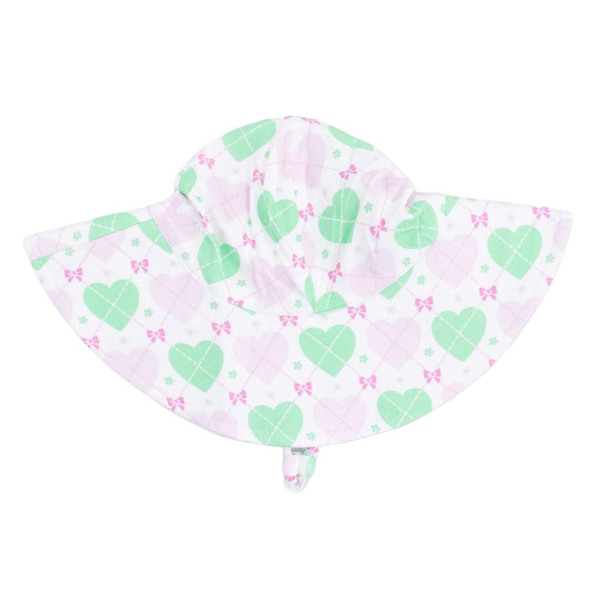 Heart Argyle - Wide Brim Sun Hat