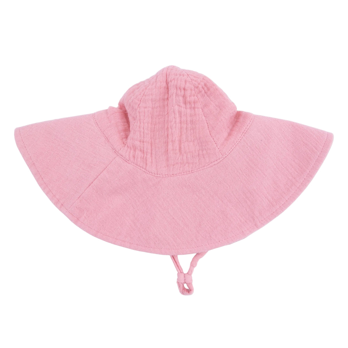 Solid Muslin Poignant Pink - Wide Brim Sun Hat