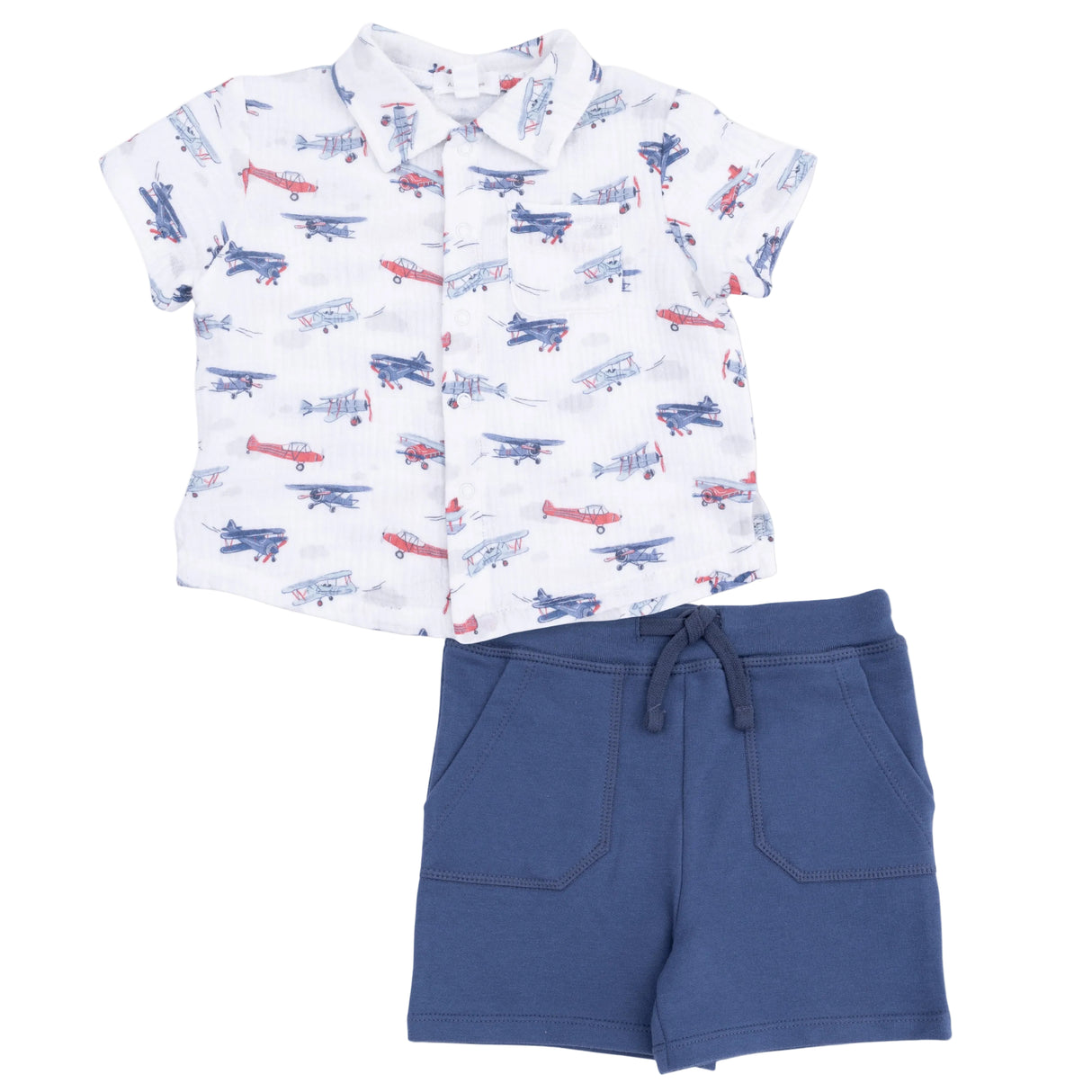 Vintage Planes - Polo Button Up with Everyday Short