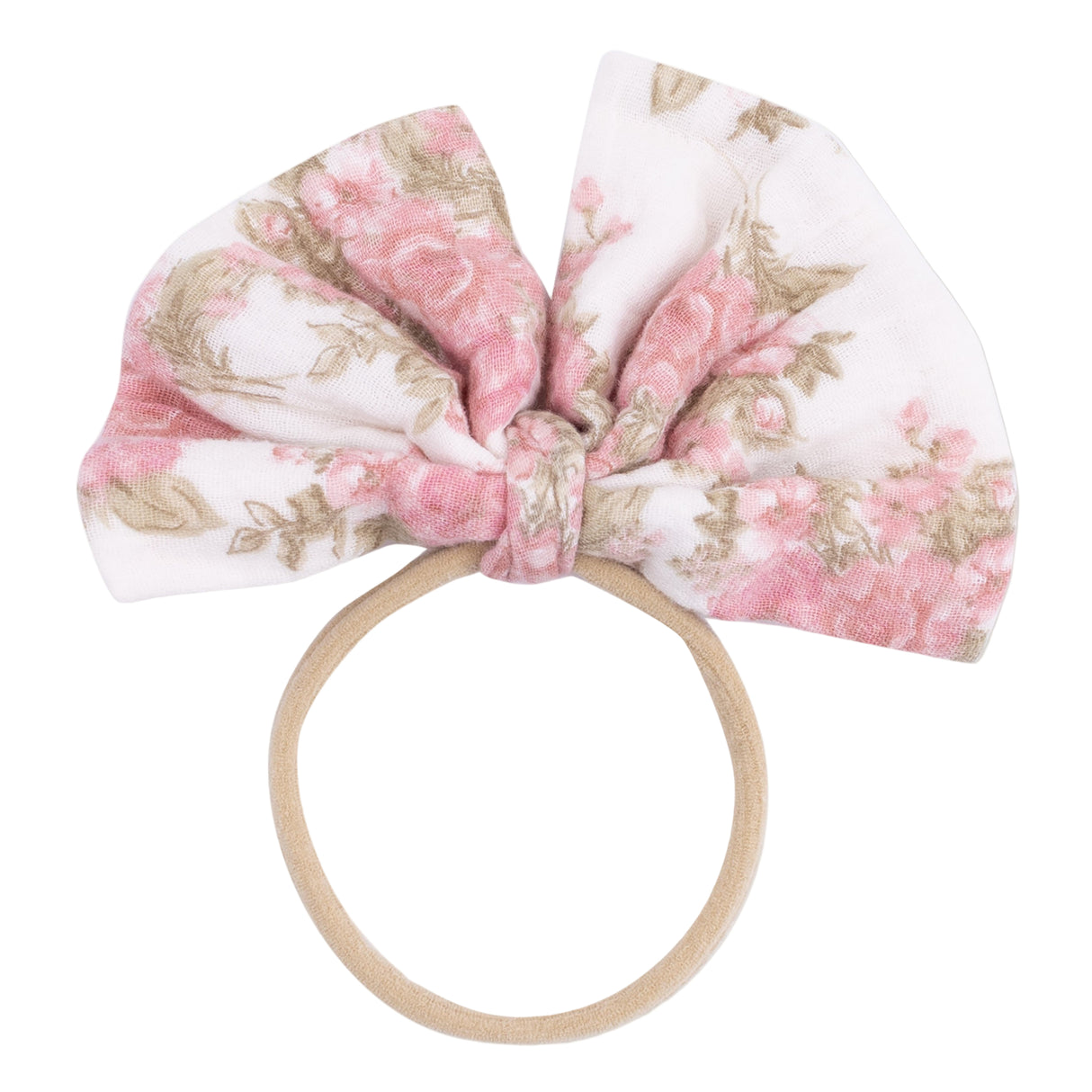 Big Bow on Soft Headband - Heirloom Bouquets - HoneyBug