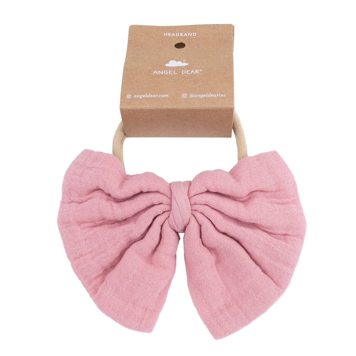 Big Bow on Soft Headband - Rose Elegance - HoneyBug