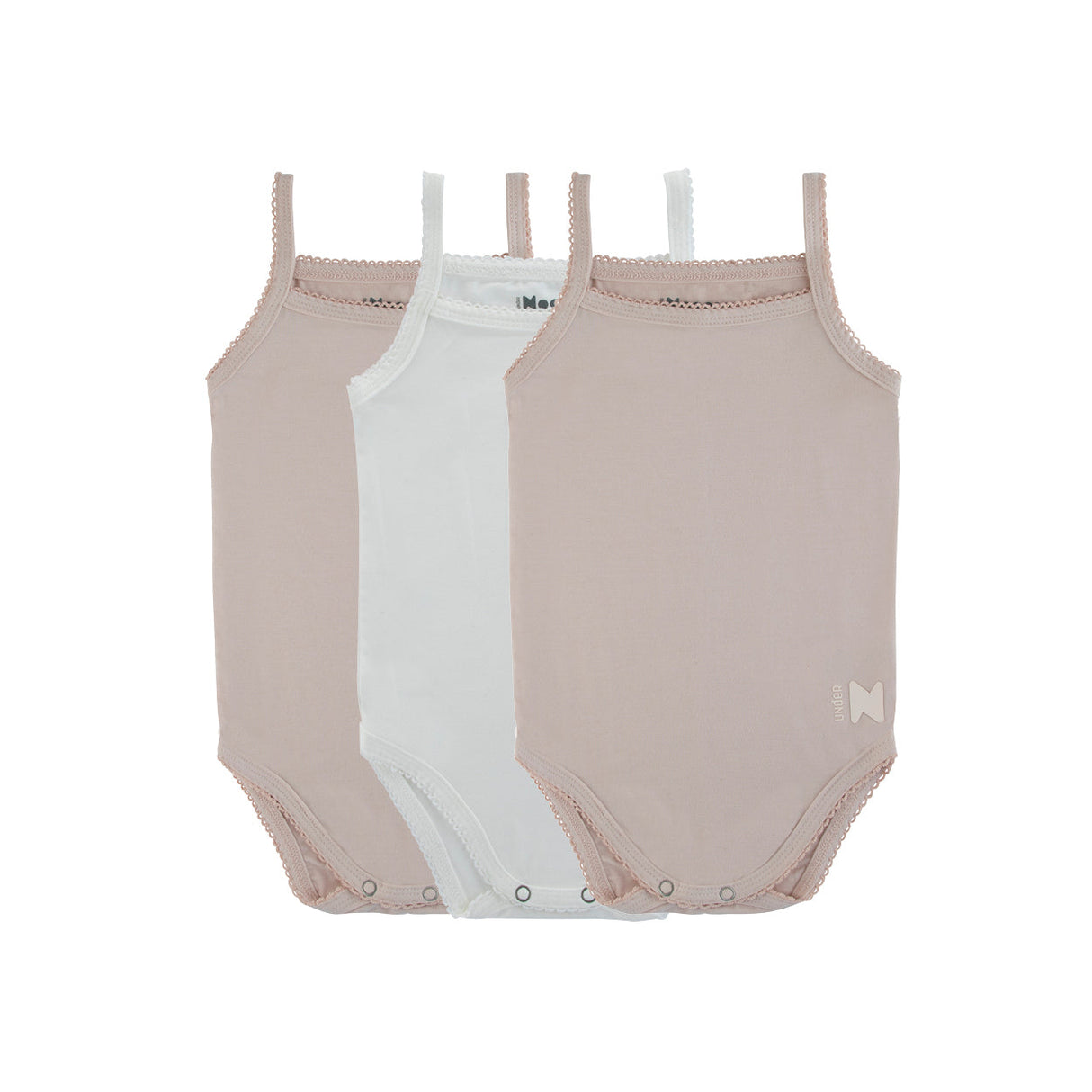 Bamboo Cotton Mauve + White (Three Pack) - HoneyBug