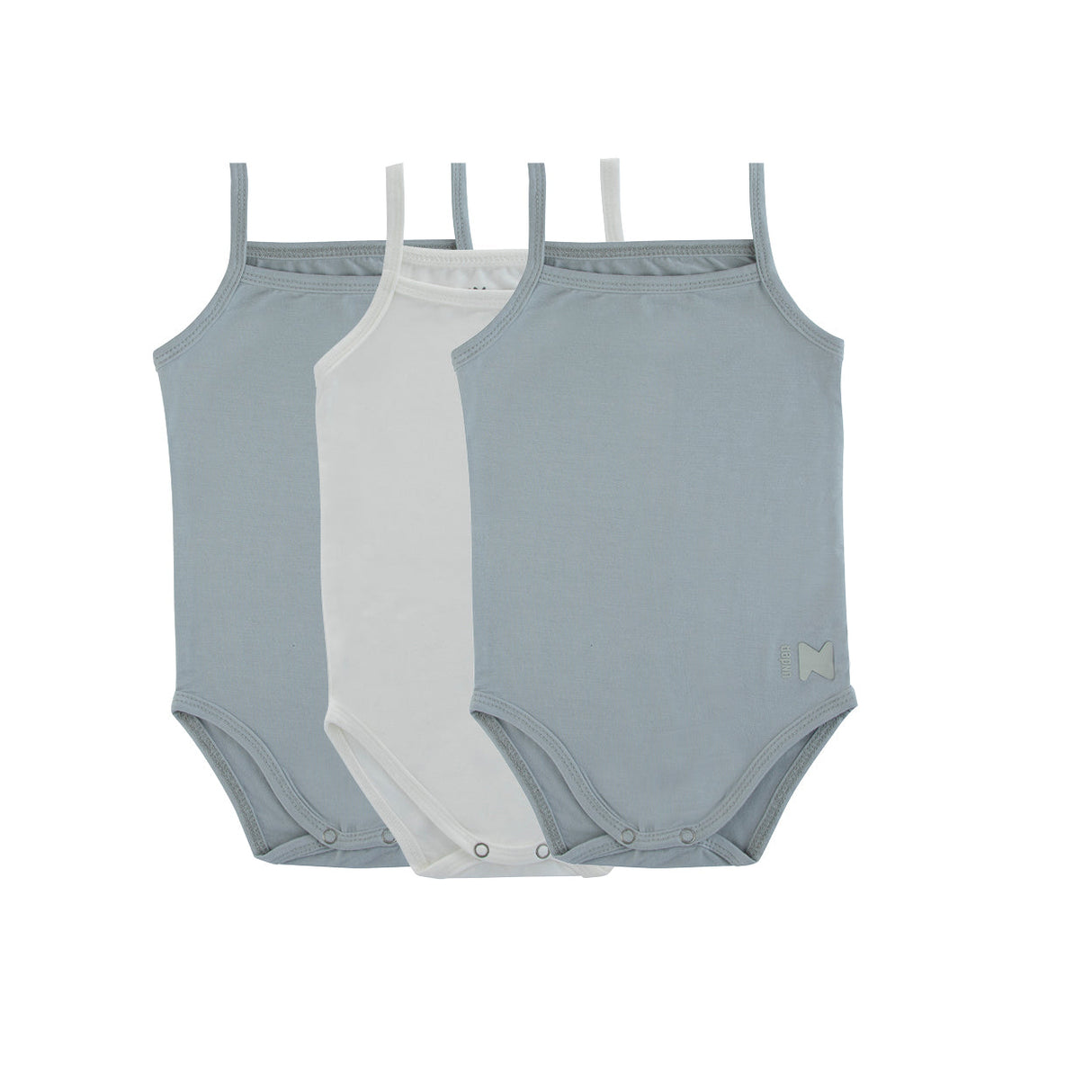 Bamboo Cotton Dusty blue + White (Three Pack) - HoneyBug