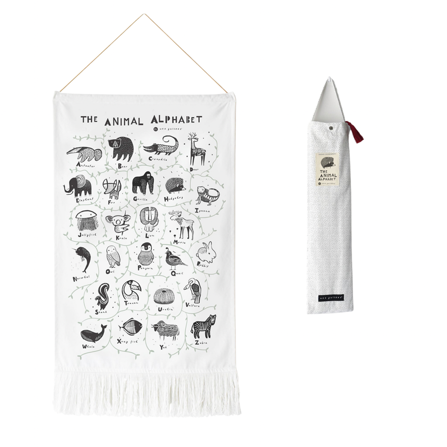 Animal Alphabet Printed Tapestry - HoneyBug