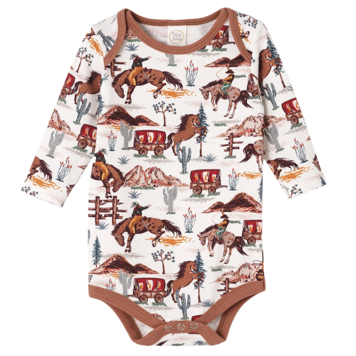 Cowboy Baby Bodysuit – Bamboo Western Spirit One-Piece - HoneyBug