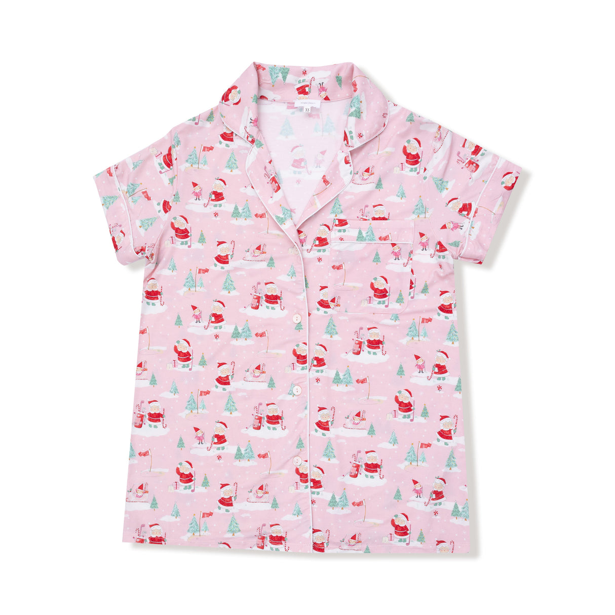 Adult Short Sleeve Coat Style with Pants - Golfing Mrs. Claus and Elves - HoneyBug