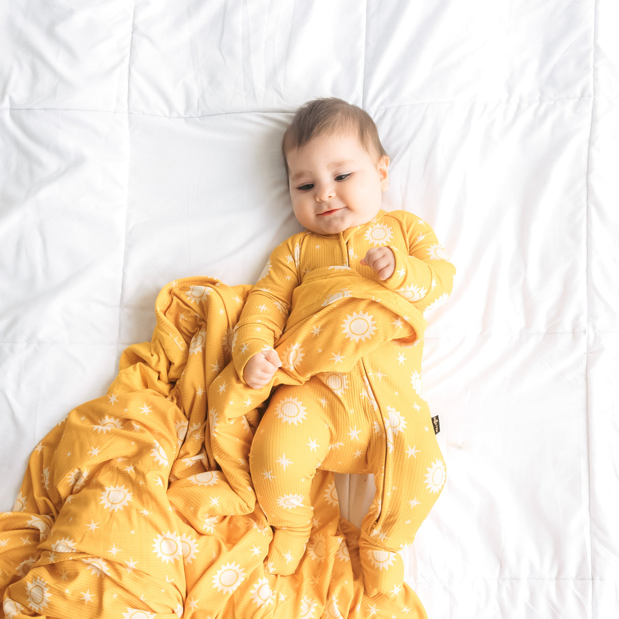 ZIP ROMPER - Sunshine Ribbed - HoneyBug