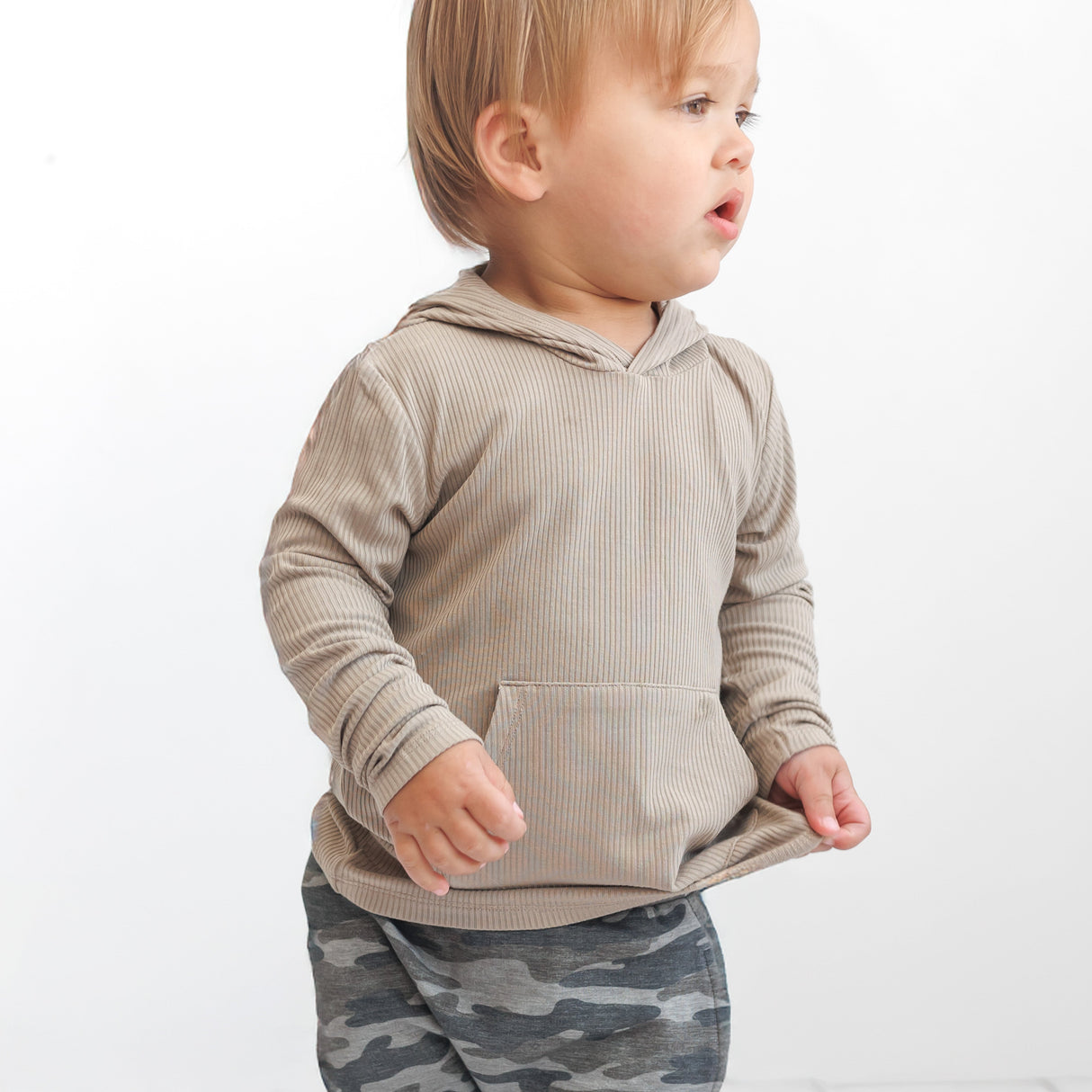 LONG SLEEVE HOODIE- Mushroom - HoneyBug