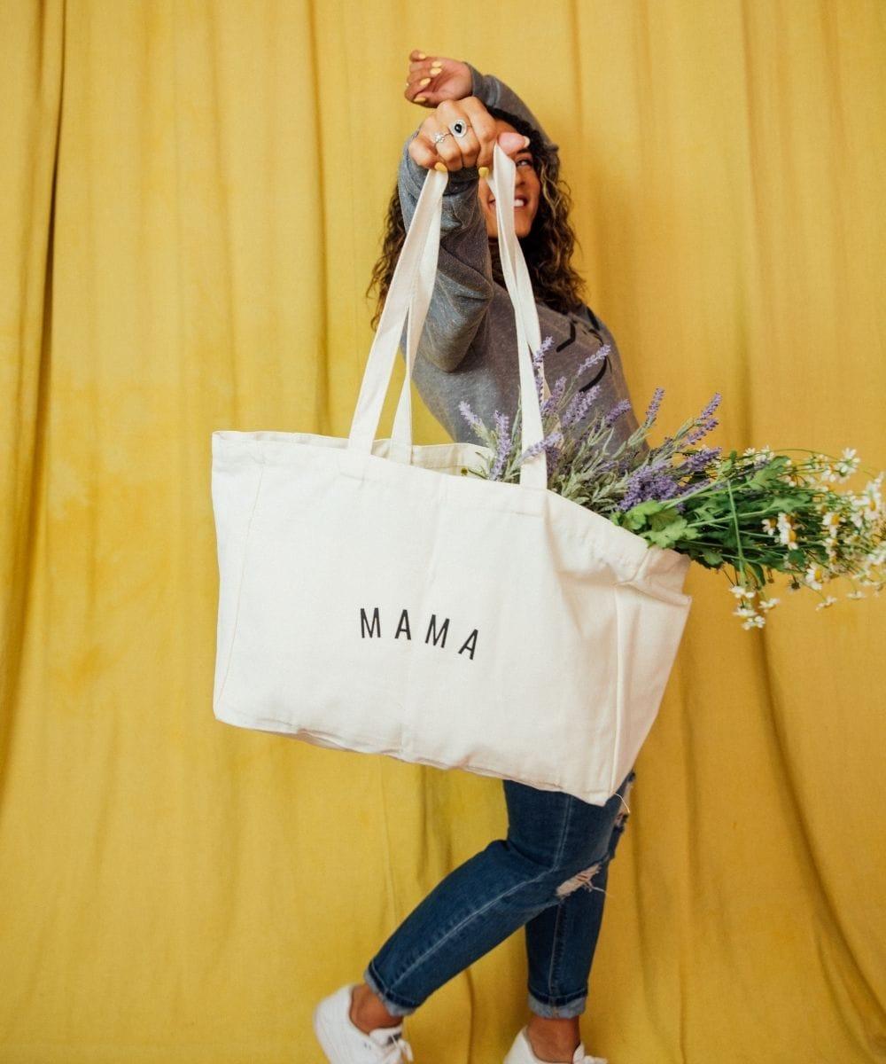 Mama Canvas Tote Bag - HoneyBug