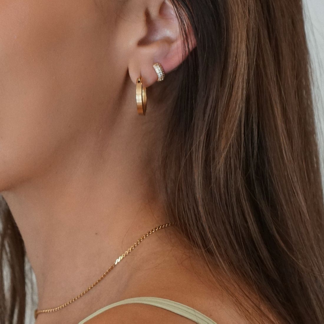 Yolanda Huggie Hoop Earring - HoneyBug