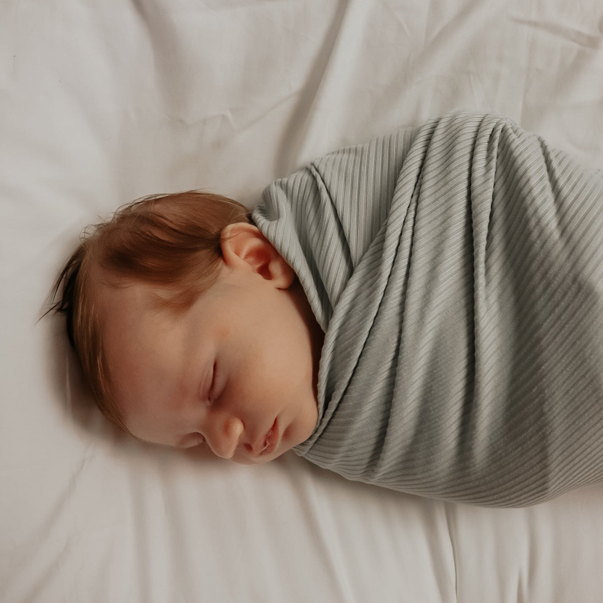 Seafoam Ribbed Stretch Swaddle