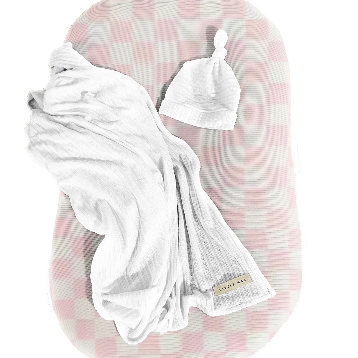 Sugar Checkered Baby Lounger Cover