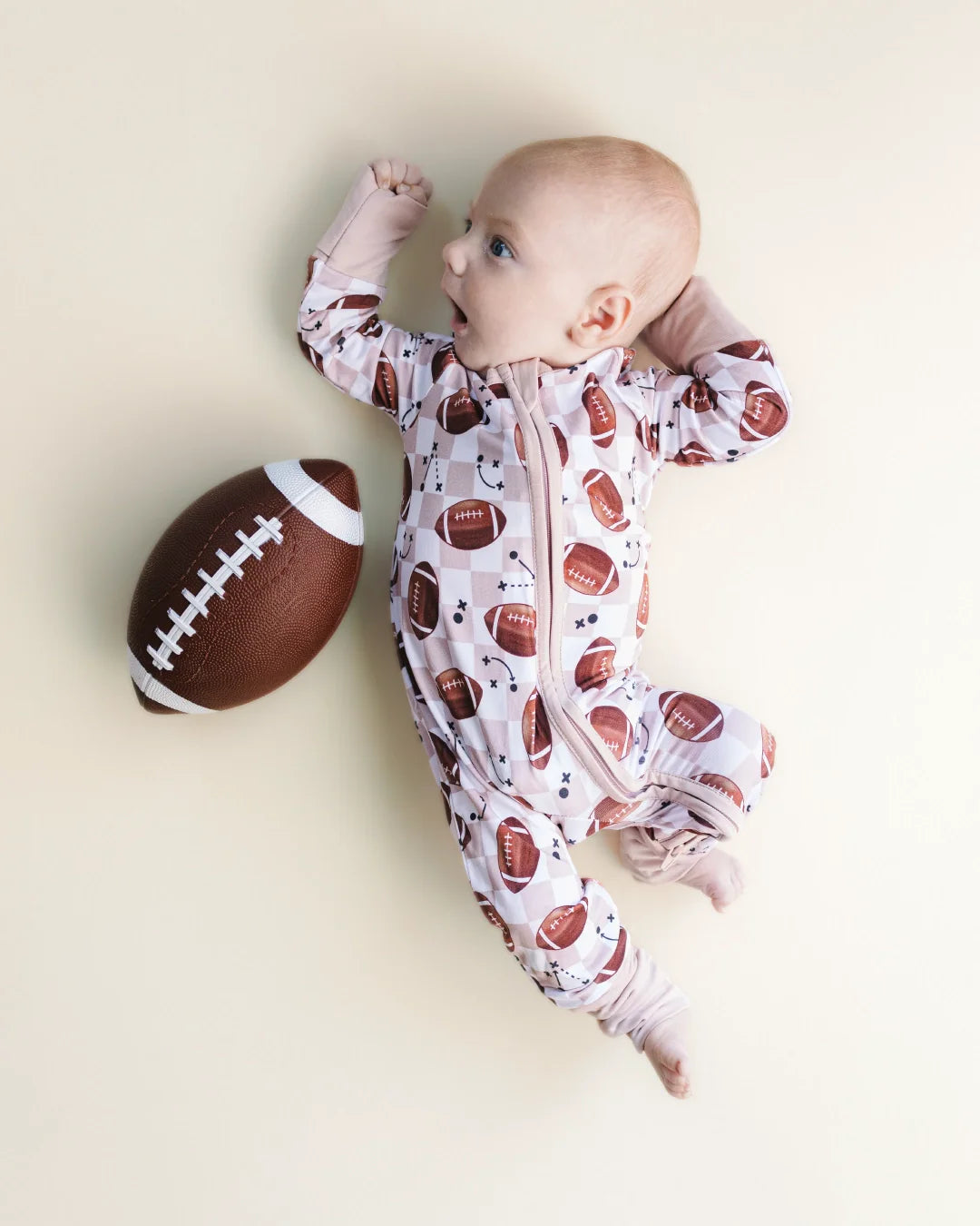 Bamboo Zip Romper | Game Day - HoneyBug