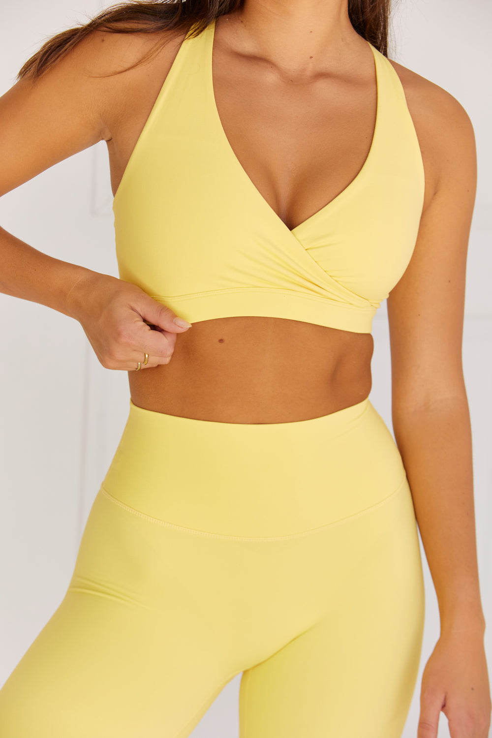 Astoria LUXE BALANCE Plunge Sports Bra - Marigold - HoneyBug