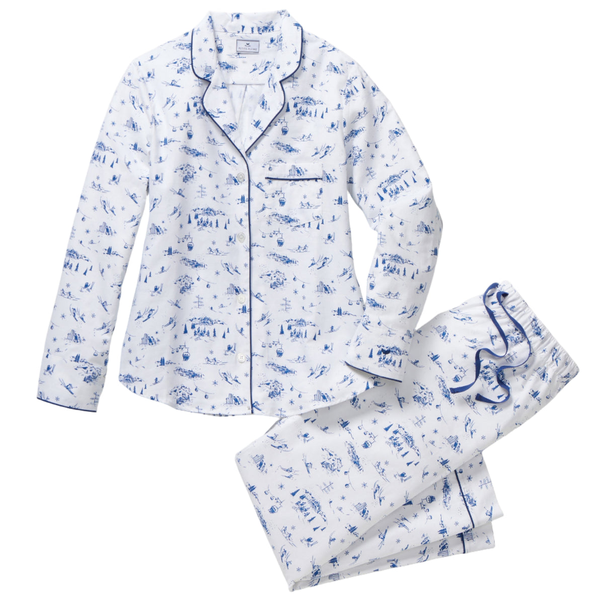 Women's Twill Pajama Set in Chalet Toile - HoneyBug
