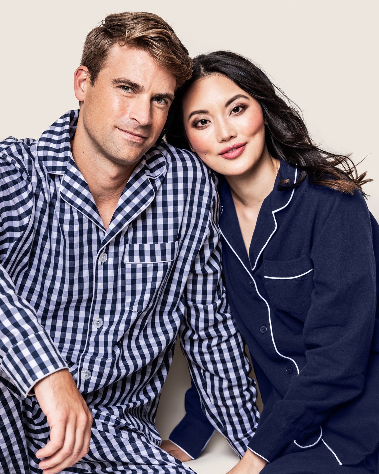 Women's Flannel Pajama Set in Navy - HoneyBug