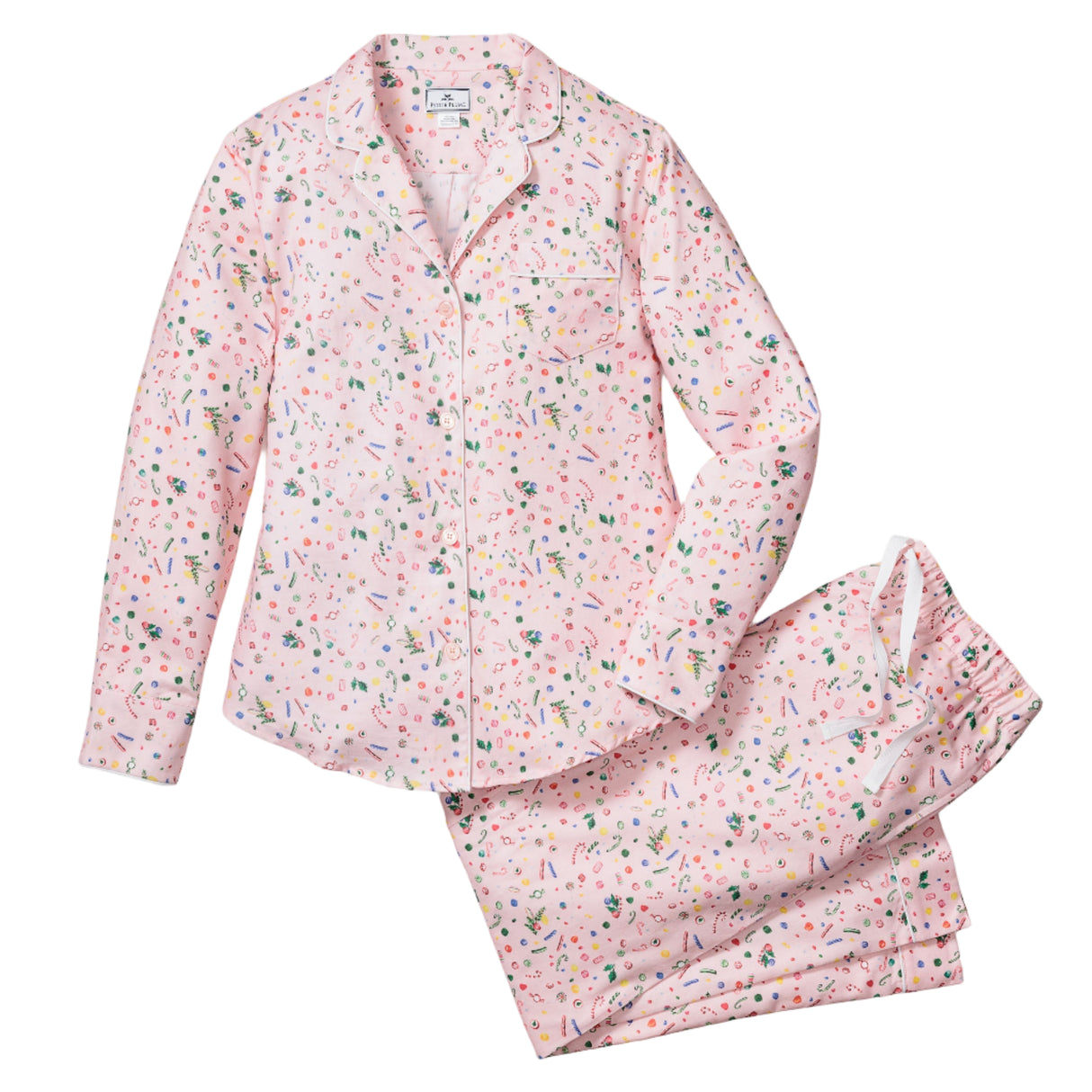 Women's Twill Pajama Set in Vintage Sweets - HoneyBug