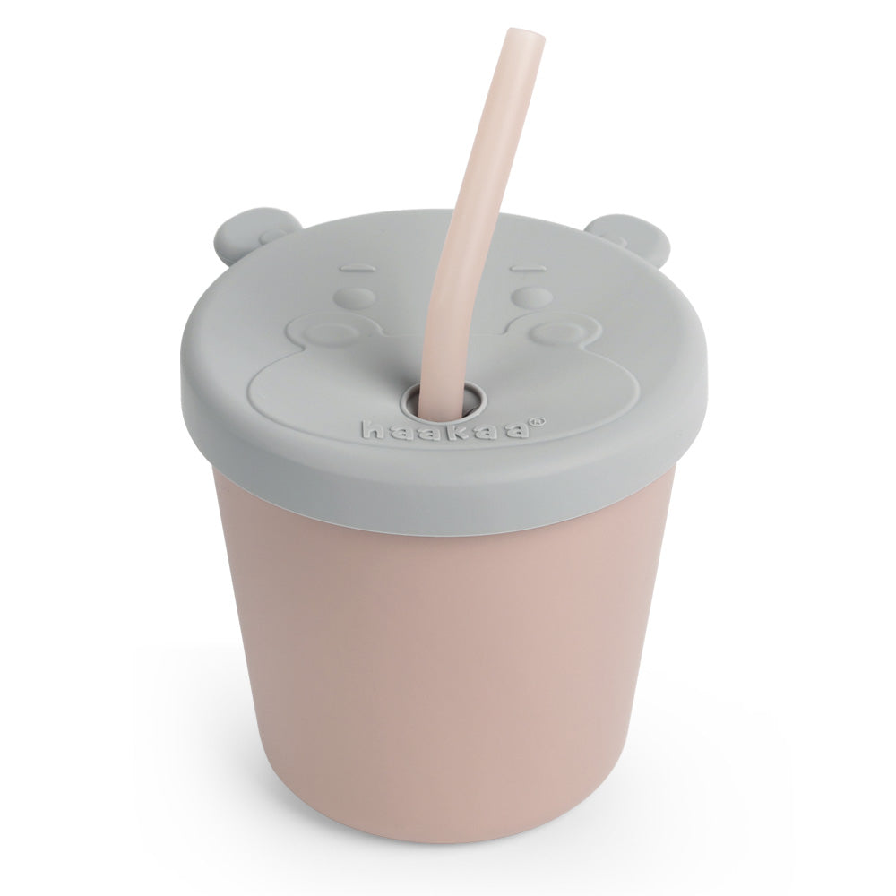 Haakaa Jolly Hippo Silicone Sippy Cup 1 pk - HoneyBug