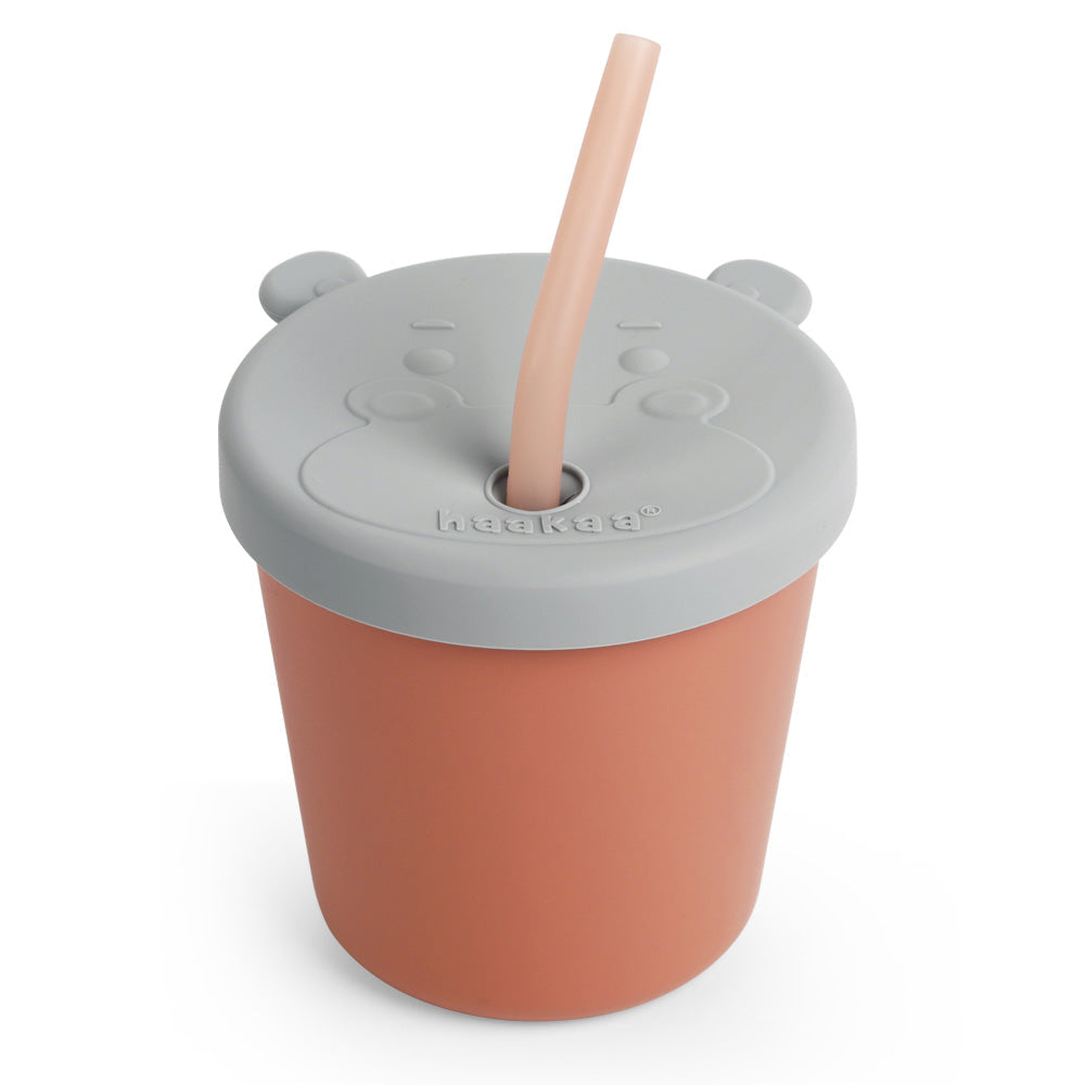 Haakaa Jolly Hippo Silicone Sippy Cup 1 pk - HoneyBug