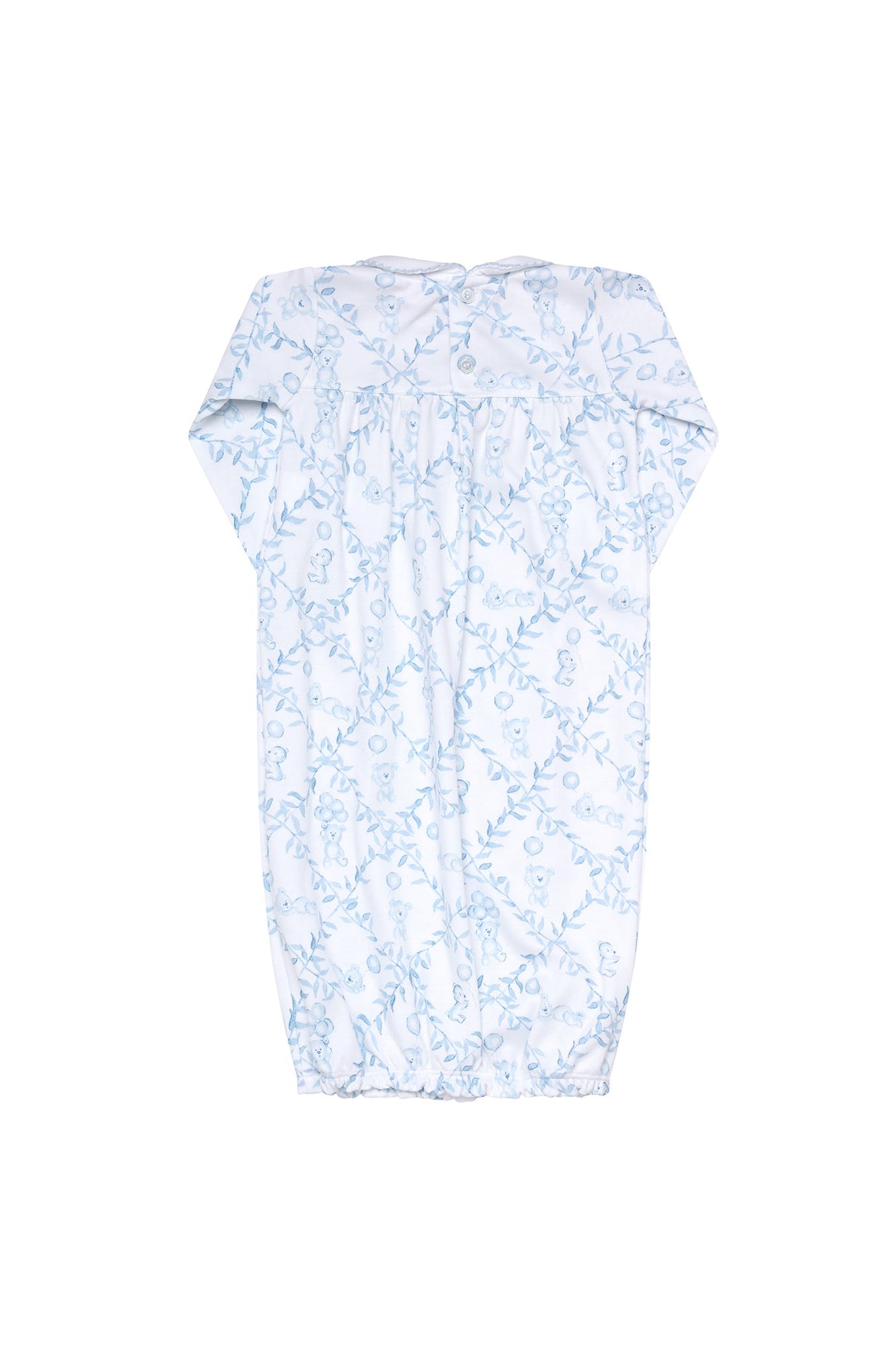 Blue Bears Trellace Baby Gown - HoneyBug