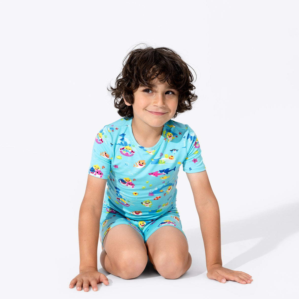 Baby Shark Bamboo Kids Pajama Short Set - HoneyBug