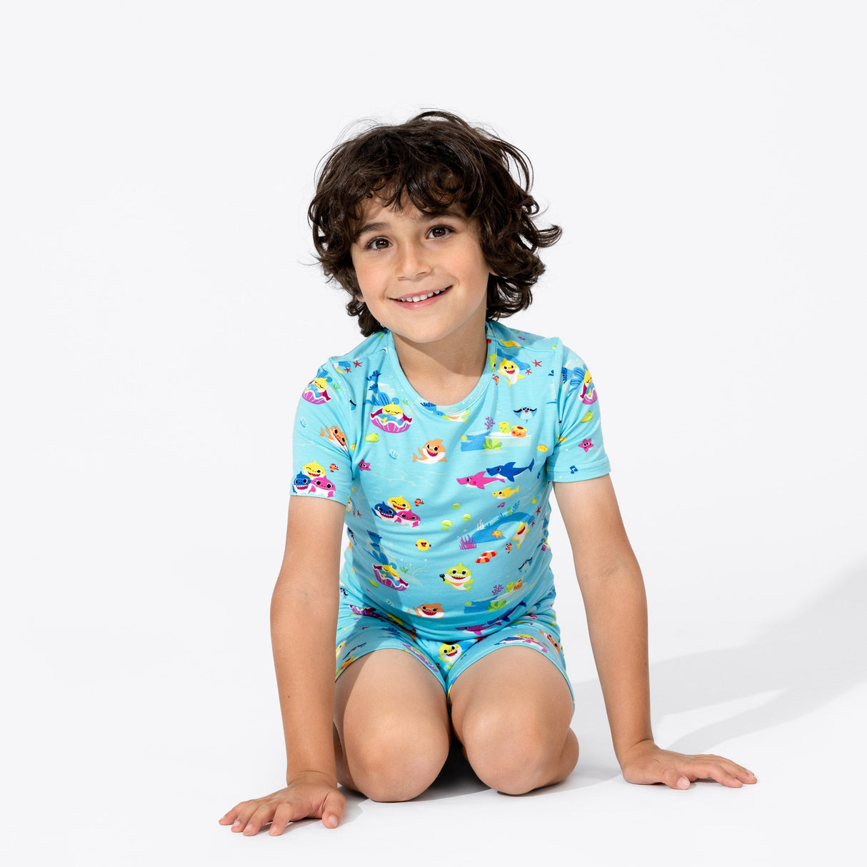 Baby Shark Bamboo Kids Pajama Short Set - HoneyBug