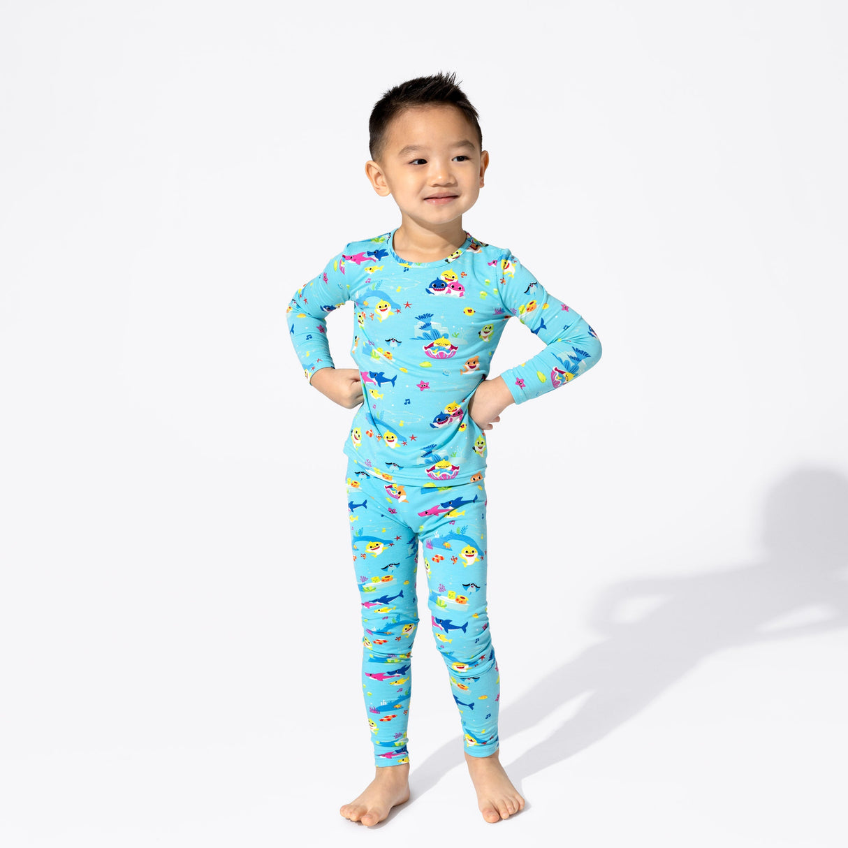 Baby Shark Bamboo Kids Pajamas - HoneyBug