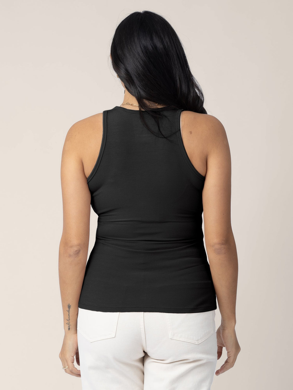 Ribbed Bamboo Racerback Nursing Tank | Black - HoneyBug