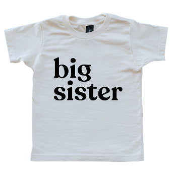 Big Sister Modern Baby and Kid Tee - HoneyBug