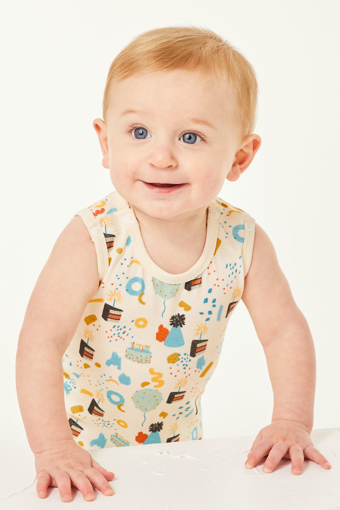 Tank Top Shorts Romper - Birthday - HoneyBug
