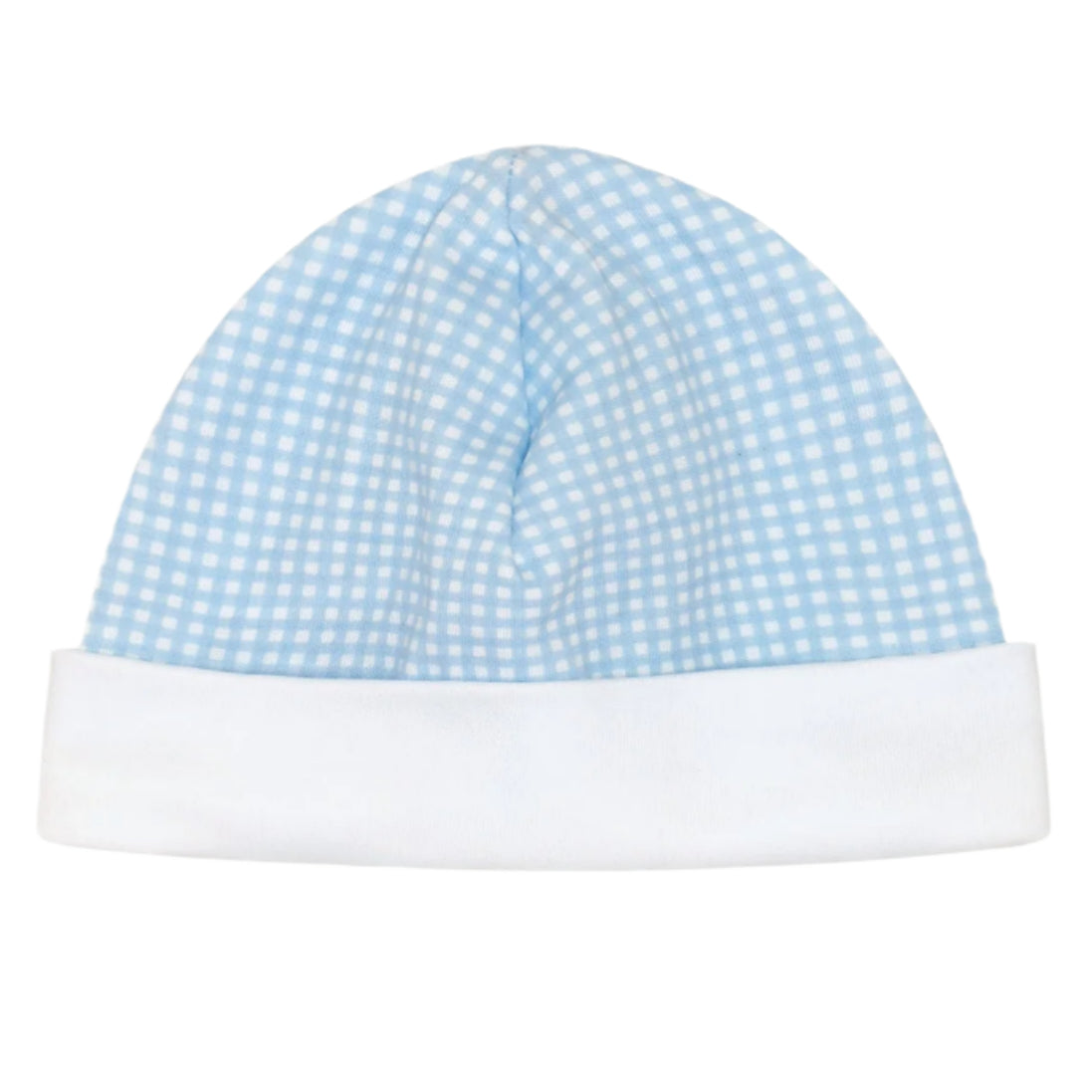 Blue Gingham Baby Hat - HoneyBug