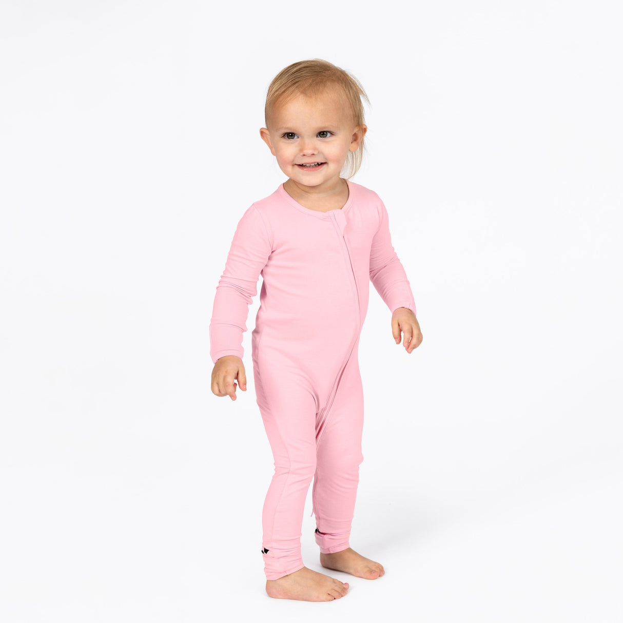Blush Pink Bamboo Convertible Footie - HoneyBug