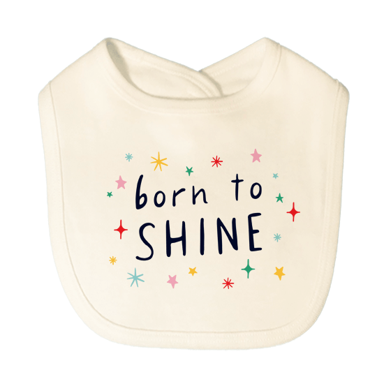 graphic bib | born to shine