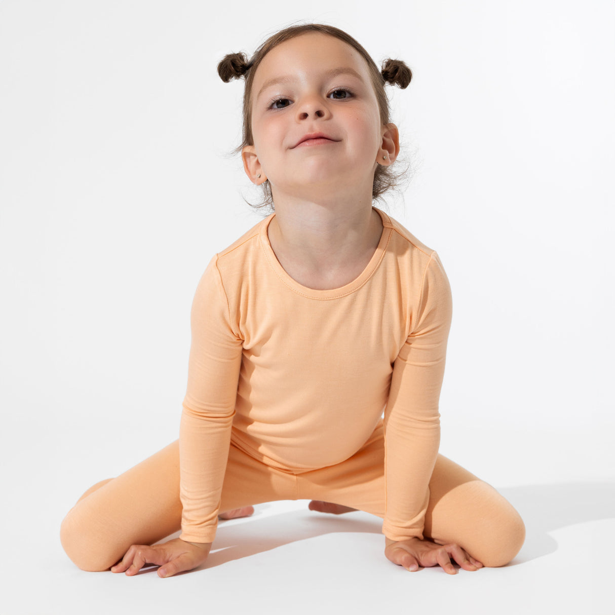 Peach Fuzz Bamboo Kids Pajamas - HoneyBug
