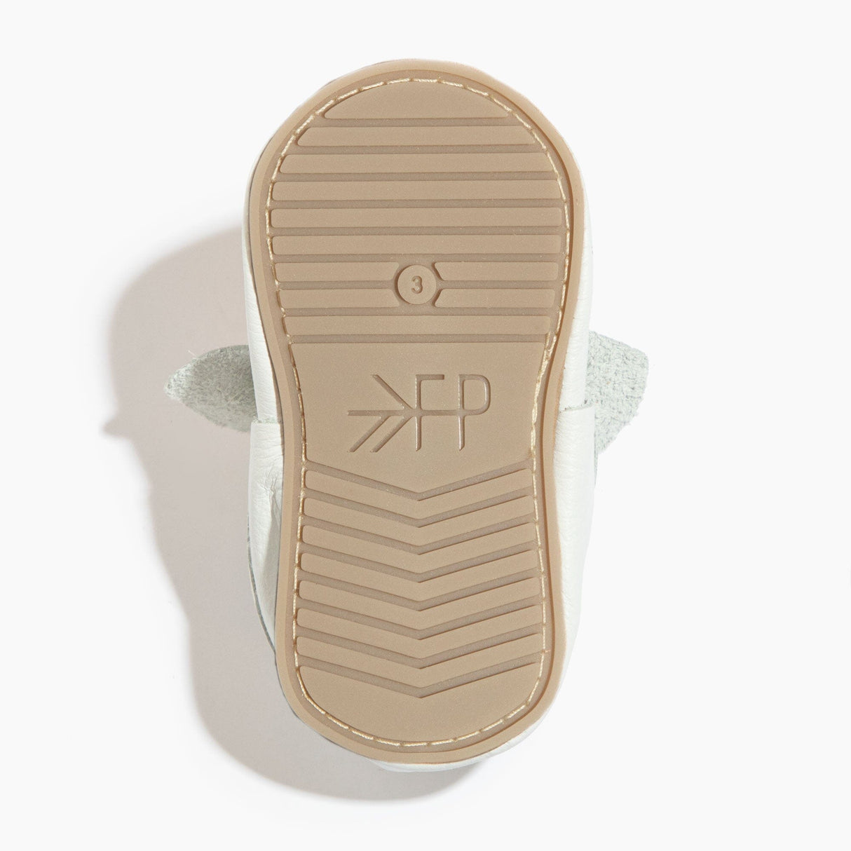 Toasted Bright White Knotted Bow Baby Shoe - HoneyBug