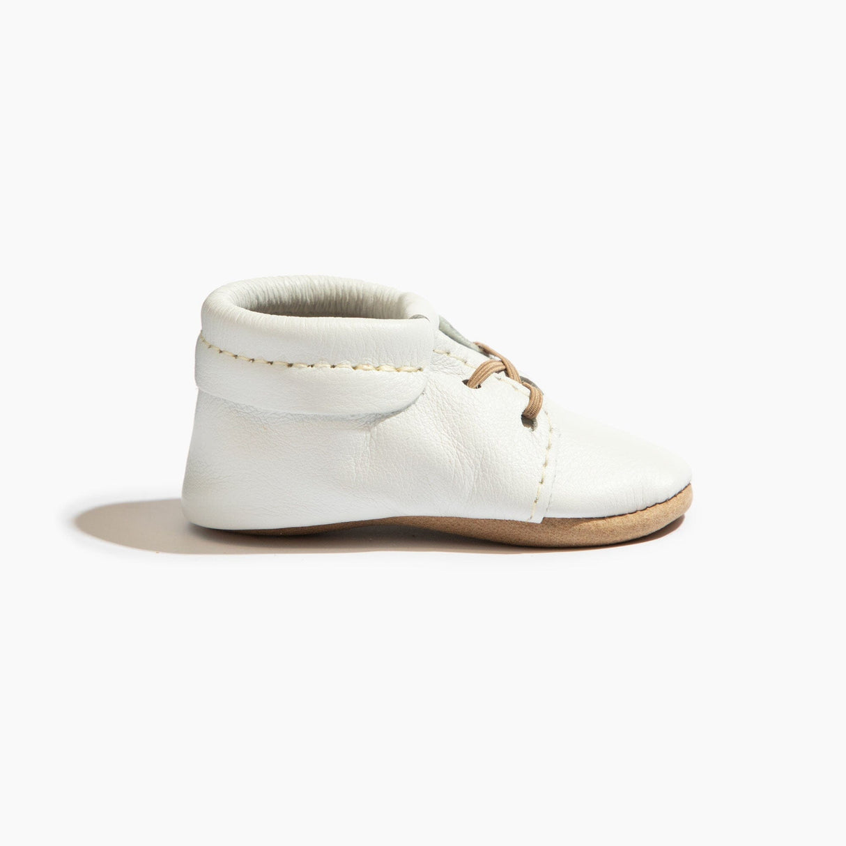 Toasted Bright White Oxford Baby Shoe - HoneyBug