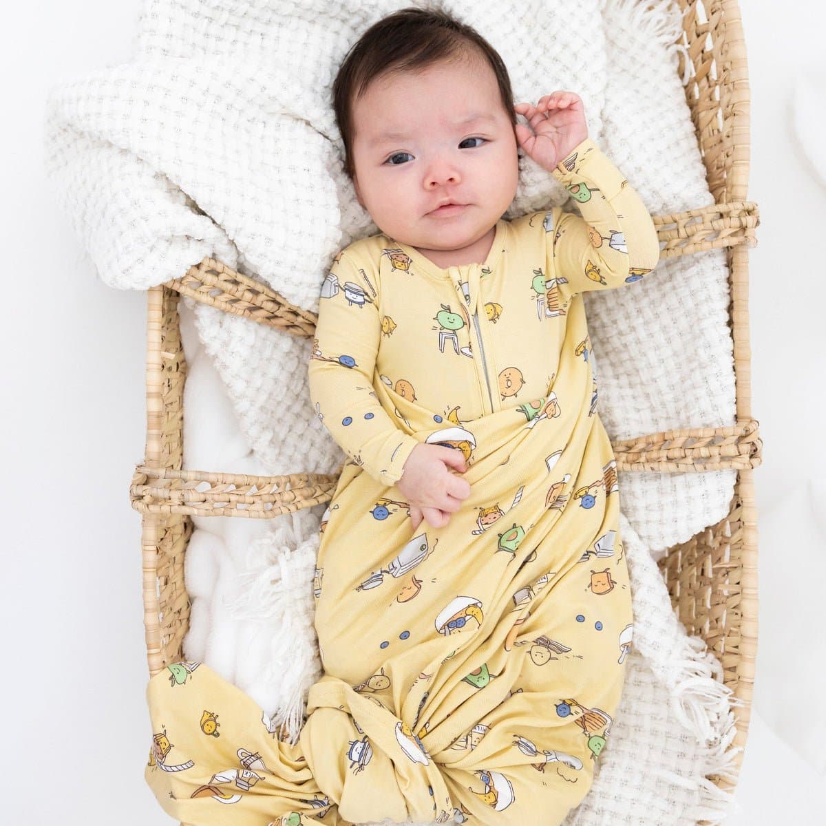 Love You Brunches Bamboo Convertible Footie - HoneyBug