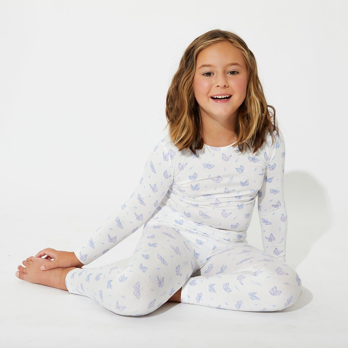 Butterfly Bamboo Kids Pajamas - HoneyBug