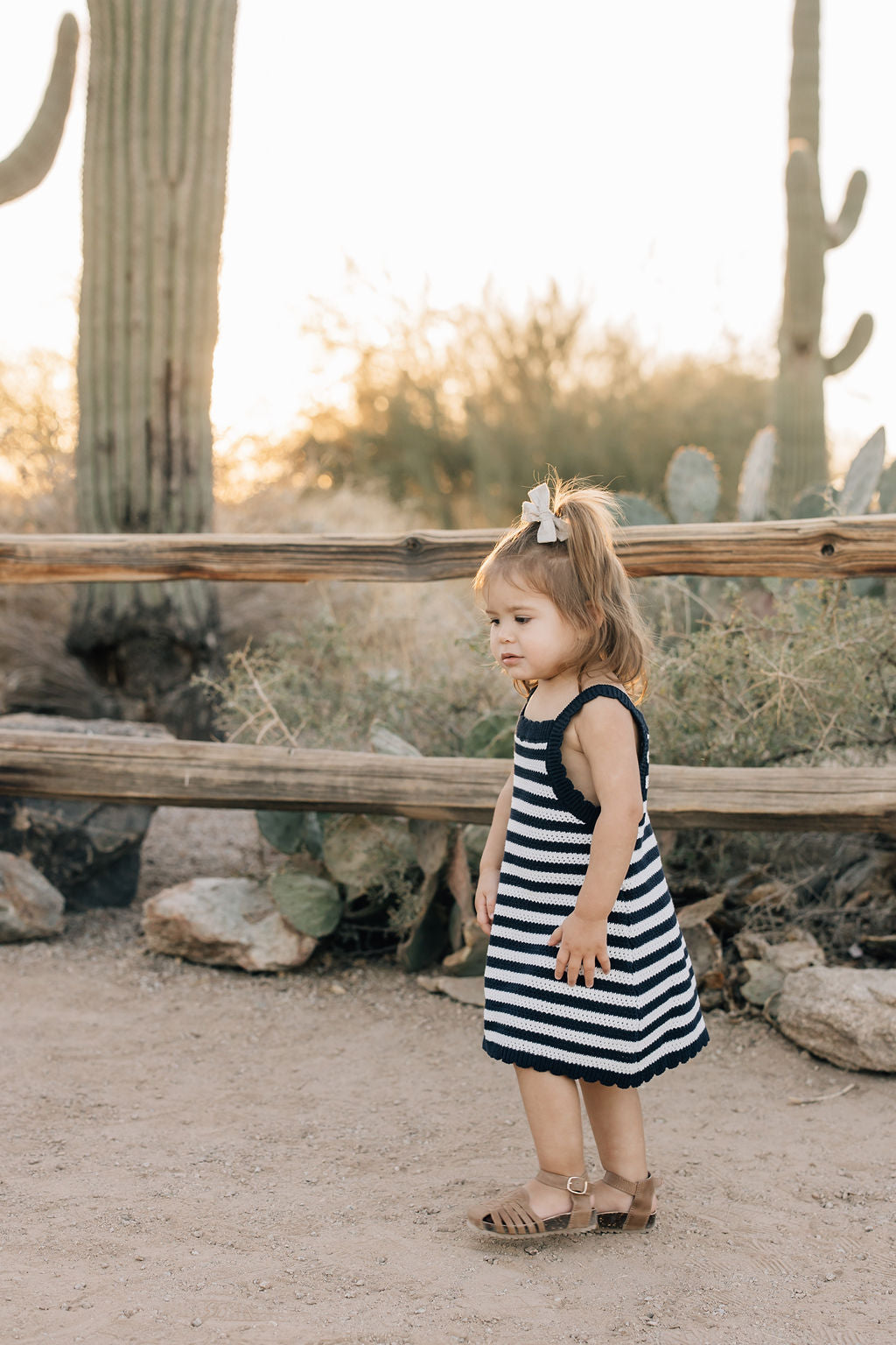 Navy Stripe Knit Tank Dress - HoneyBug