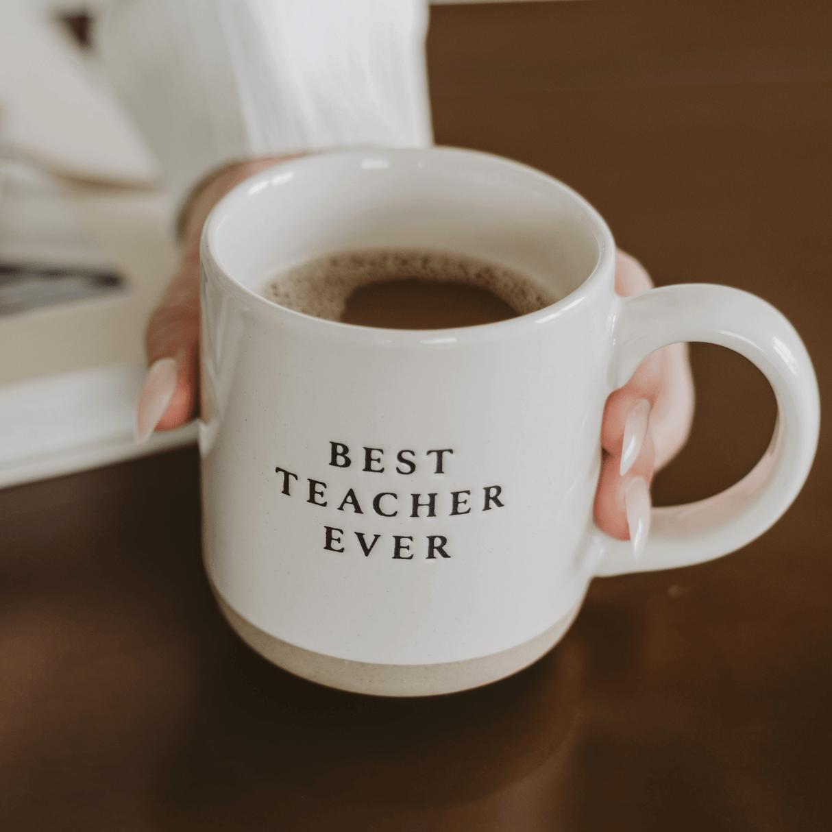 Best Teacher Ever 14oz. Stoneware Coffee Mug - HoneyBug